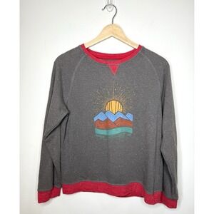 United by‎ Blue Sweatshirt Kids XL Brown Organic Cotton Outdoor Hiking Mountains